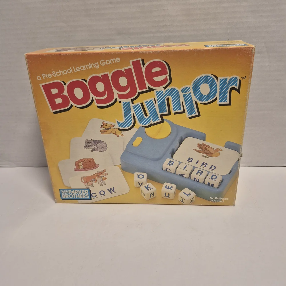 Vintage Boggle Junior Parker Brothers 1988 Complete Pre-School Learning Game‎